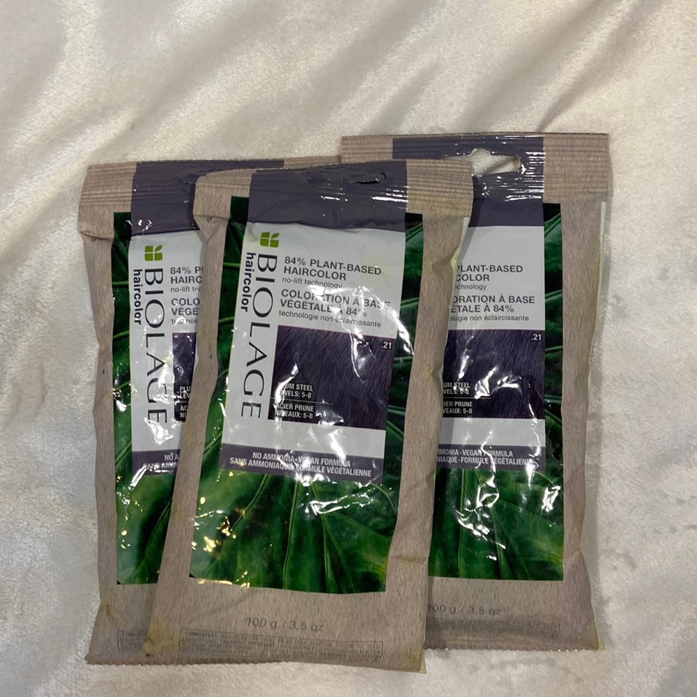 Biolage Plant-Based Haircolor Vegan Formula: Plum Steel x3